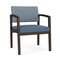 Lesro Lenox Wood Wide Guest Chair Wood Frame, Mocha, RS Rain Song Back, MD Titan Seat LW1201 - alternate 1
